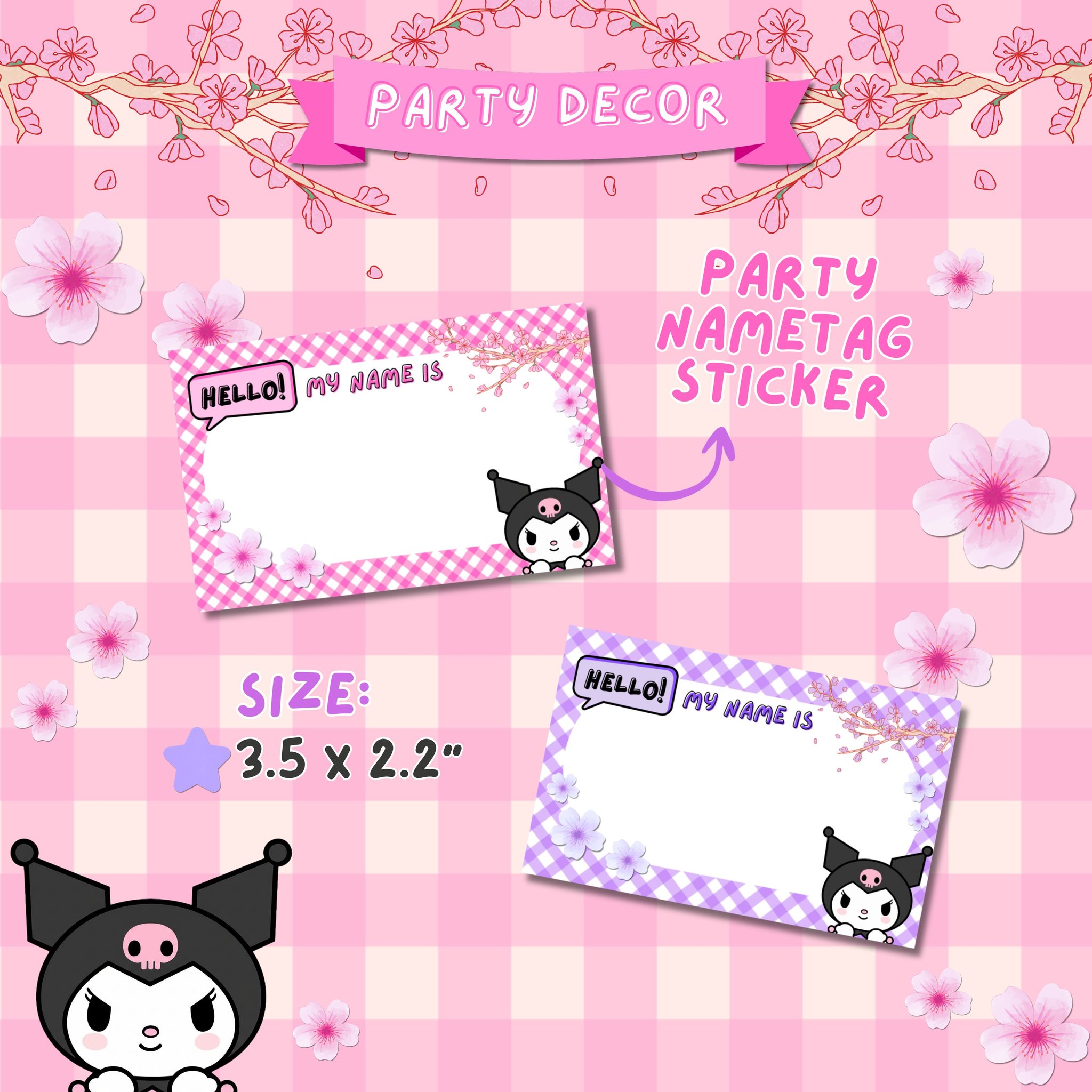 Party Nametag Sticker 