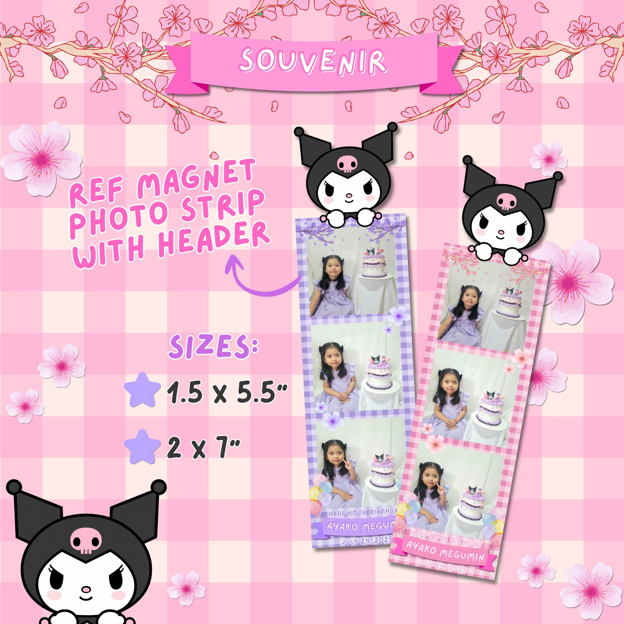 Photo strip w/ header Ref Magnet 